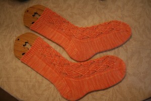 Ribbed Ribbon Socks by Wendy Johnson