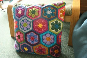 African Flower Hexagons by Katepie