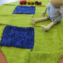 Entrelac Color Burst Baby Blanket