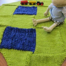 Entrelac Color Burst Baby Blanket