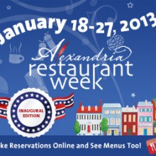 Alexandria Restaurant Week: Inaugural Edition