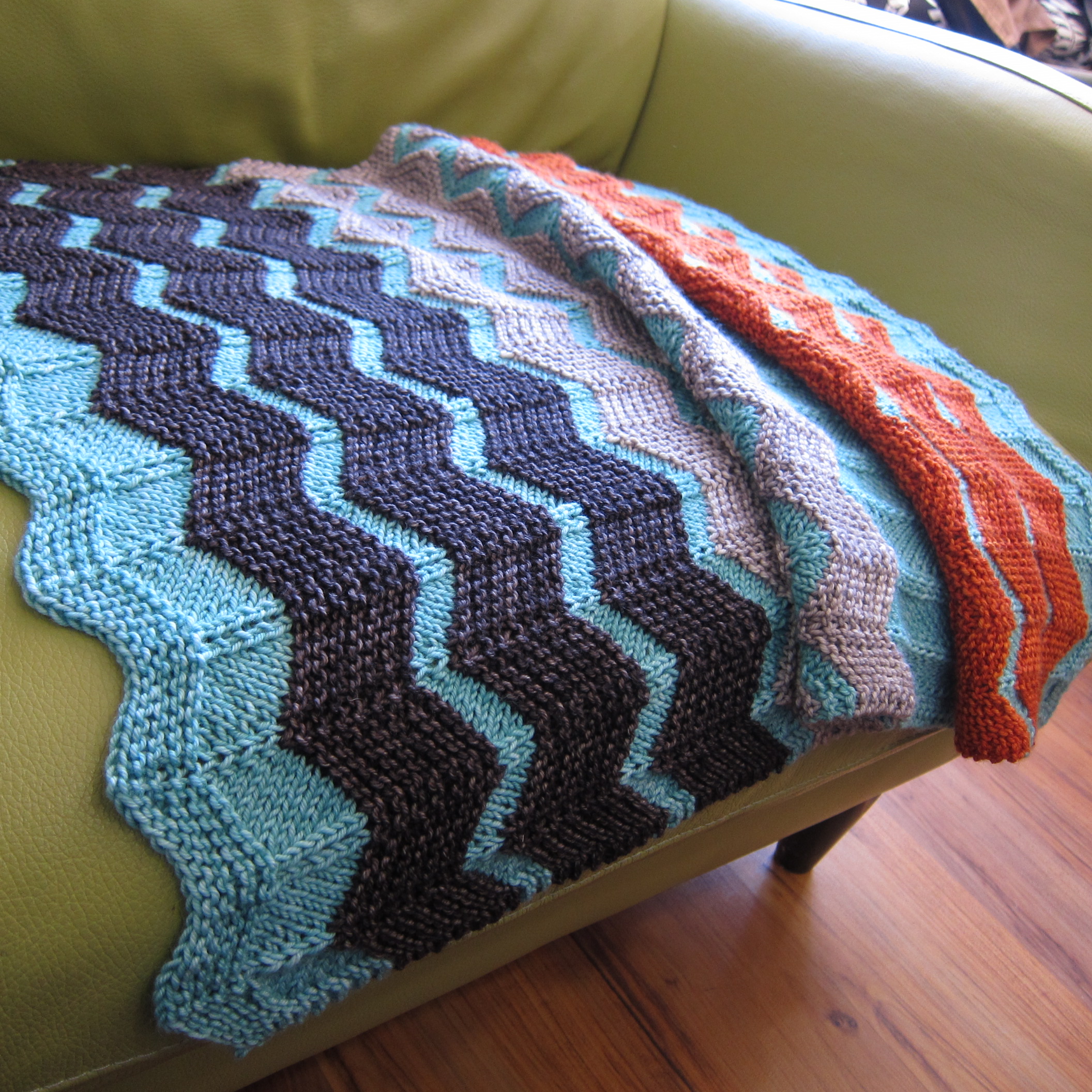 The Walt Painted Chevron Baby Blanket fibre space