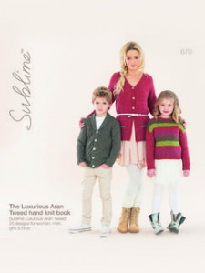 Luxurious Aran Tweed Handknit Book -